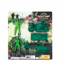 KIT MILITAR 2 BONECOS+3 VEICULOS 28CM XIS0518