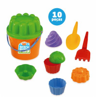 KIT BALDE BEACH PLAY C/ACESS.10PÇS 23CM 361